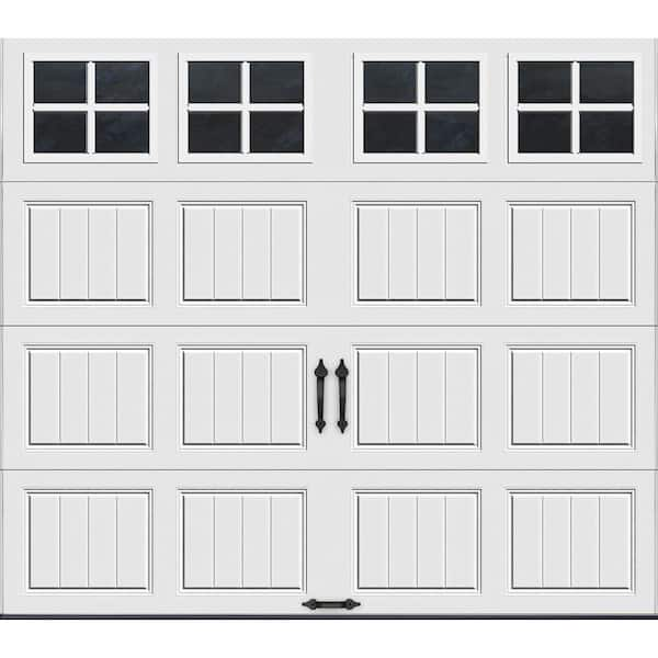 Clopay Gallery Collection 9 ft. x 7 ft. 12.9 R-Value Intellicore Insulated White Garage Door with SQ22 Window