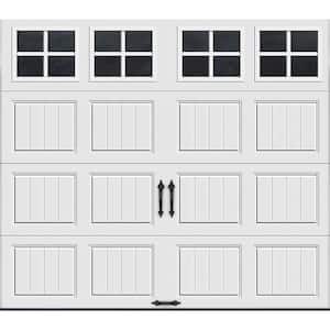 Gallery Steel Short Panel 8 ft x 7 ft Insulated 6.5 R-Value  White Garage Door with SQ22 Windows