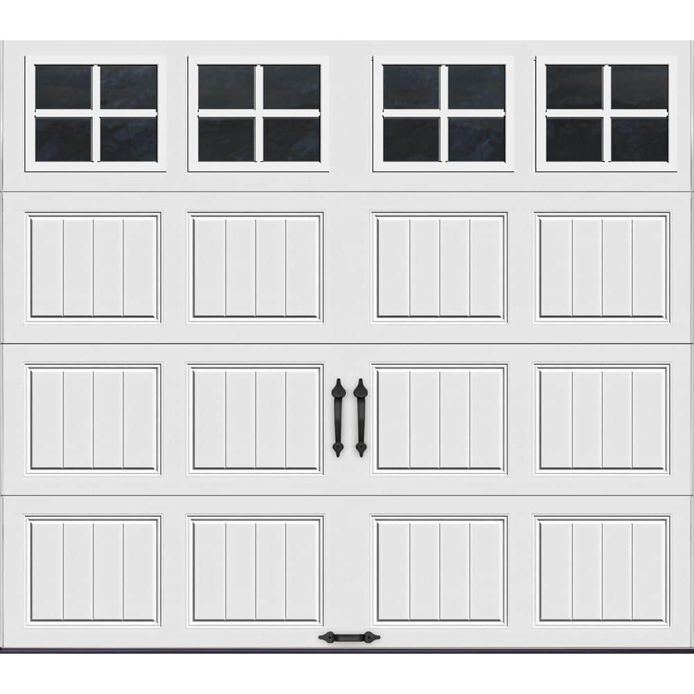 Gallery Steel Short Panel 8 ft x 7 ft Insulated 18.4 R-Value White Garage D
