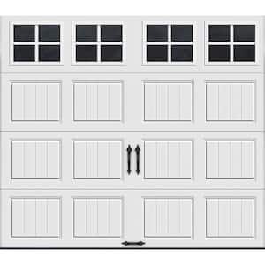 Gallery Steel Short Panel 9 ft x 7 ft Insulated 18.4 R-Value White Garage Door with SQ22 Windows