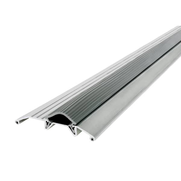 M-D Building Products 3-3/4 in. x 3/4 in. x 32 in. Silver Aluminum and Vinyl Heavy-Duty Low-Profile Threshold