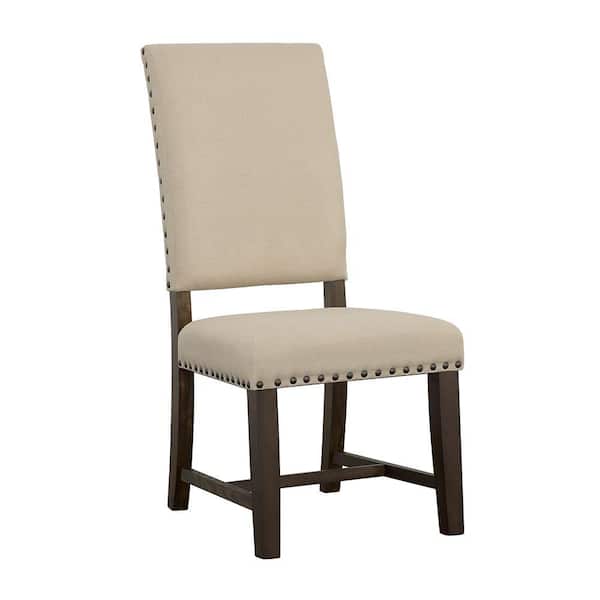 Coaster Twain Upholstered Side Chairs Beige (Set of 2)