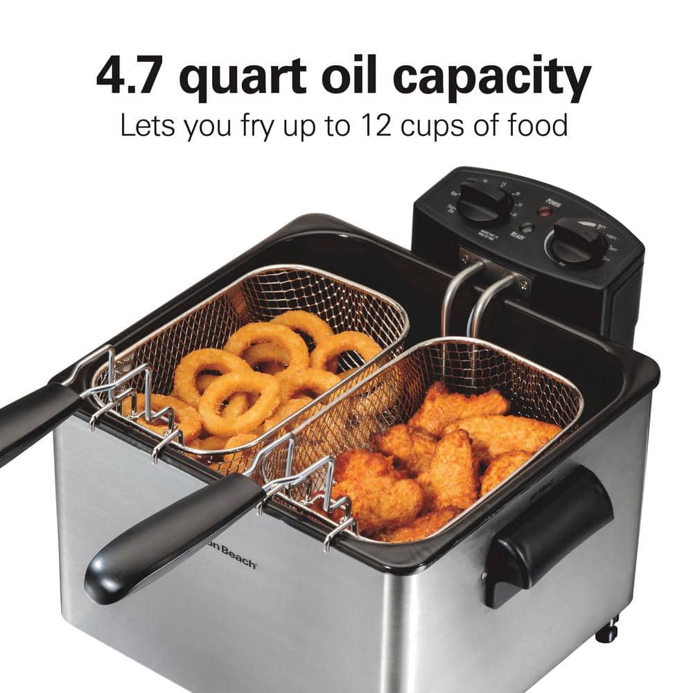 Stainless Steel Dual Basket Electric Deep Fryer