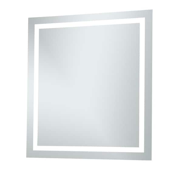 Ancerre Designs Immersion LED Frameless Mirror with Bluetooth, Defogger and Digital Display, 48 in. x 40 in.