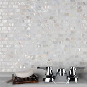 Conchella Subway White 11-1/2 in. x 11-7/8 in. Natural Shell Mosaic Tile (0.97 sq. ft./Each)