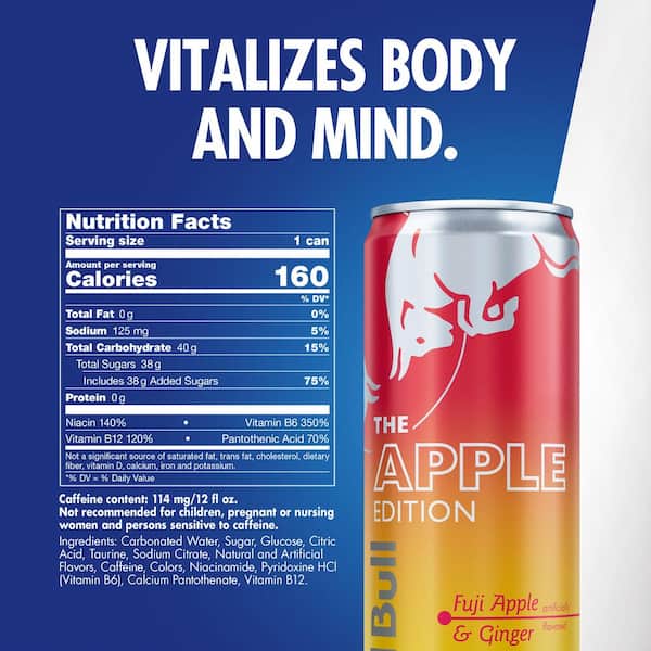 Red Bull RedBull Fuji Apple Ginger 12 fl. oz. Can RB246729 - The