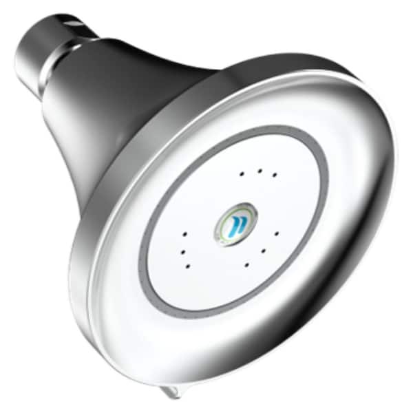 Niagara Conservation Earth Luxe 3- -Spray Patterns with 1.5 GPM 3.35 in. Wall Mount Adjustable Fixed Shower Head in Chrome
