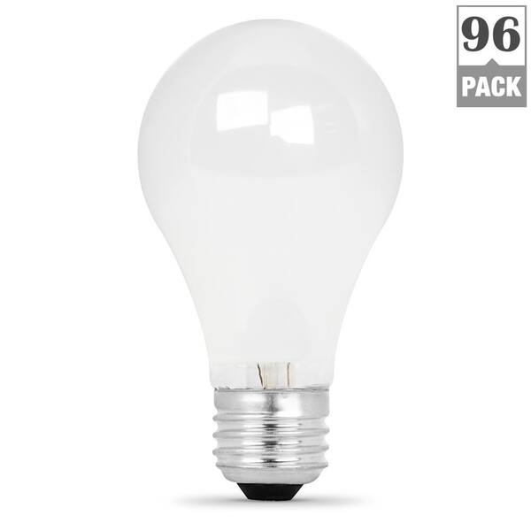 Feit Electric 40 Watt Equivalent Warm White 3000k A19 Dimmable Energy Saver Frosted Halogen Light Bulb 96 Pack Q29a W Dl 4 24 The Home Depot