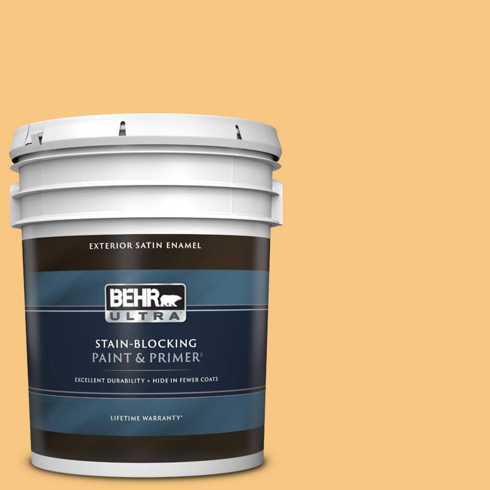BEHR ULTRA 5 gal. PPU607 Jackfruit Satin Enamel Exterior Paint