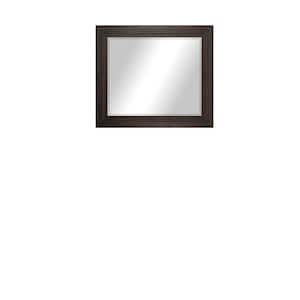 Modern Rustic ( 35.75 in. W x 35.75 in. H ) Wooden Espresso Beveled Mirror