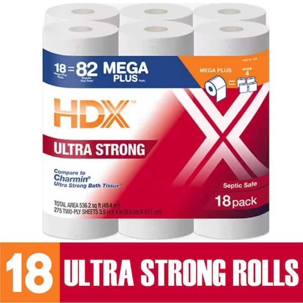 HDX Ultra-Strong Toilet Paper (18-Rolls, 275-Sheets)