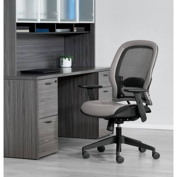 Office Star™ Space Seating 63 Series Air Grid Big And Tall Ergonomic Chair,  Black/Silver