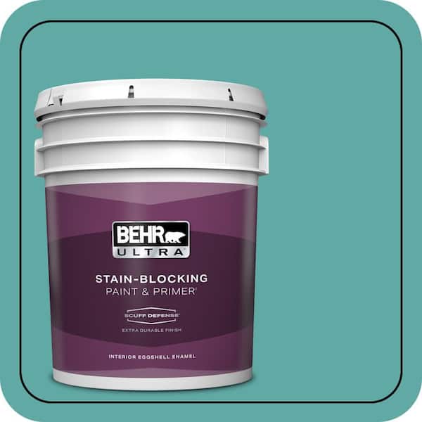 BEHR ULTRA 5 gal. #500D-5 Teal Zeal Extra Durable Eggshell Enamel Interior Paint & Primer