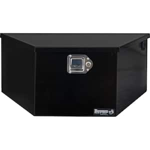 31 in. W. Gloss Black Powder Coated Steel Trailer Tongue Box, Truck Toolbox