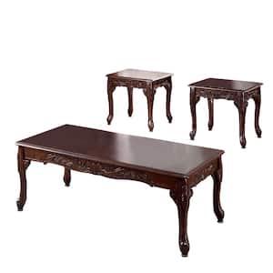 Cheshire Traditional 18 in. H Dark Cherry Wooden Table Set (Set of 3)