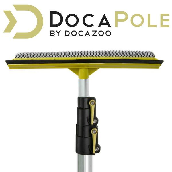 DocaPole 5-12 Foot Extension Pole + Squeegee & Window Washer Combo Telescopic
