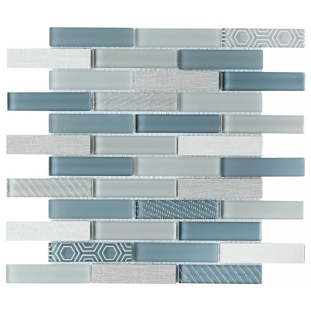 EMSER TILE Volare Nuvole 11.73 in. x 11.73 in. x 7mm Glass Mesh