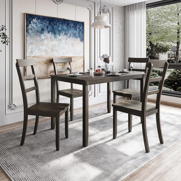 solid wood 5 piece dining set