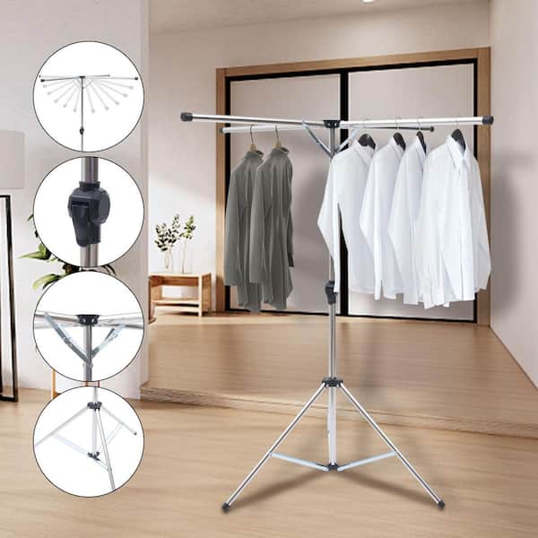 ATYUJKB Stainless Steel Clothes Drying Rack, Heavy Duty Laundry Drying  Rack, Laundry Stand Organizer, Laundry Stand for Detergent, Clothes Drying  Rack