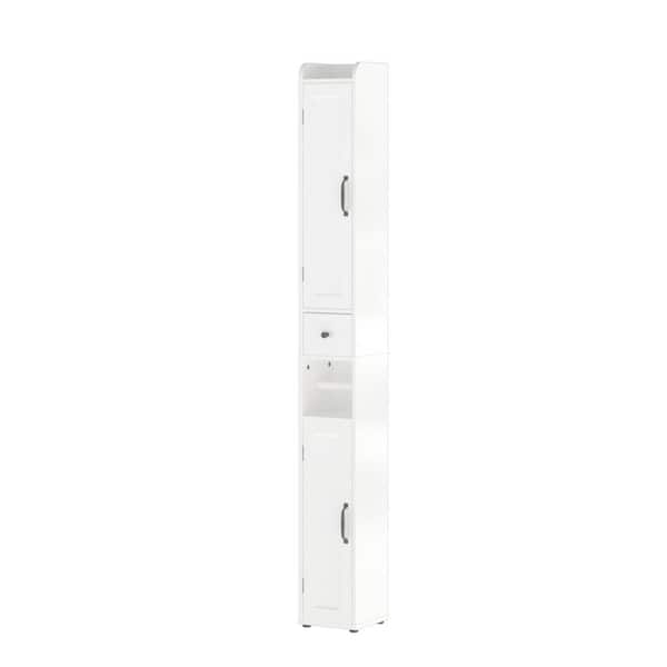 67.51 in. H Multi-Scene Slim Storage Cabinet with Adjustable Shelves, Reversible Doors, Anti-Tip, Waterproof MDF