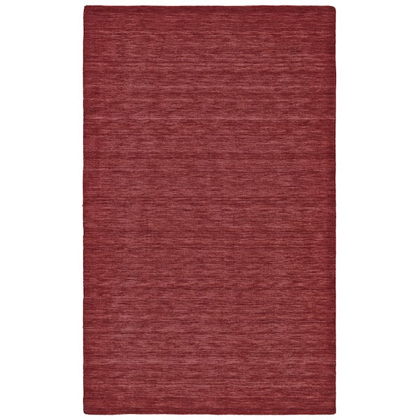 HomeRoots 8 x 11 Red Solid Color Area Rug