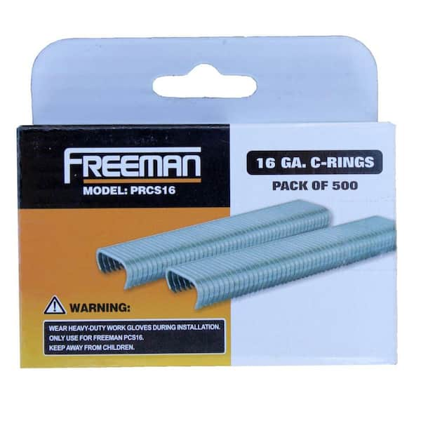 Freeman 11/16 in. 16-Gauge Glue Collated C-Ring Staples (500-Count) PRCS16  - The Home Depot