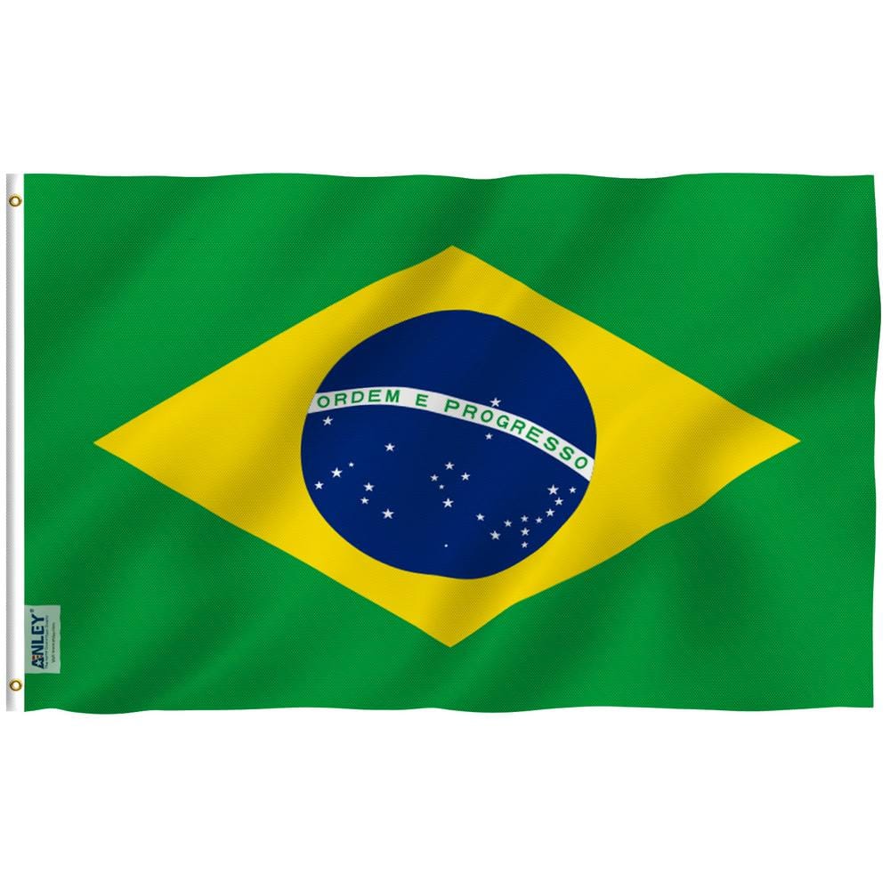 Fly Breeze 3 ft. x 5 ft. Polyester Brazil Flags 2-Sided Flag Banner with Br