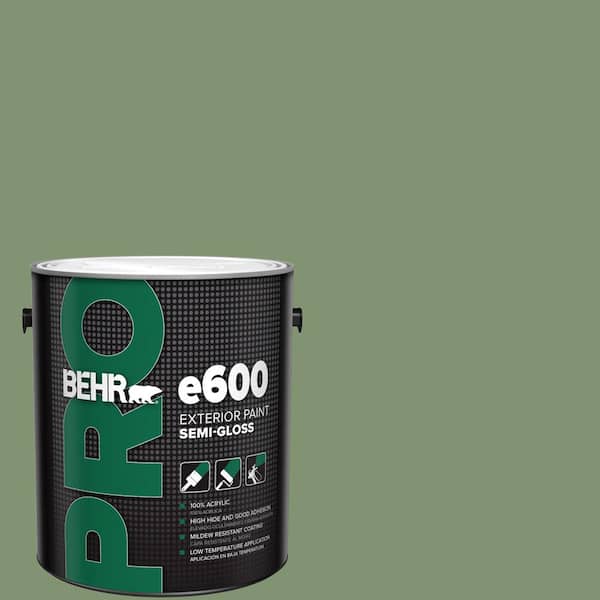 BEHR PRO 1 gal. #BIC-26 Aloe Plant Semi-Gloss Exterior Paint