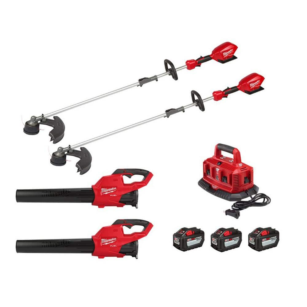 Milwaukee cordless trimmer and best sale blower combo