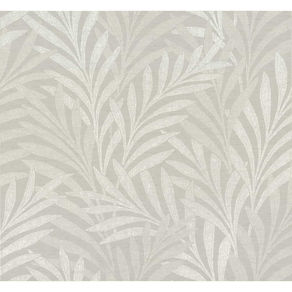 York Wallcoverings Ronald Redding Grey Leaves Stripe Non-pasted ...