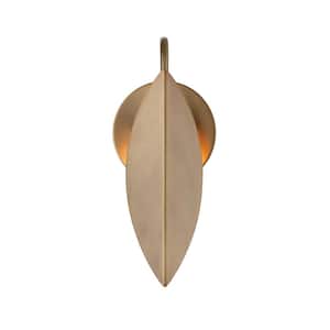 Eden 5.25 in. 1-Light Old Satin Bronze Modern Wall Sconce with Metal Shield