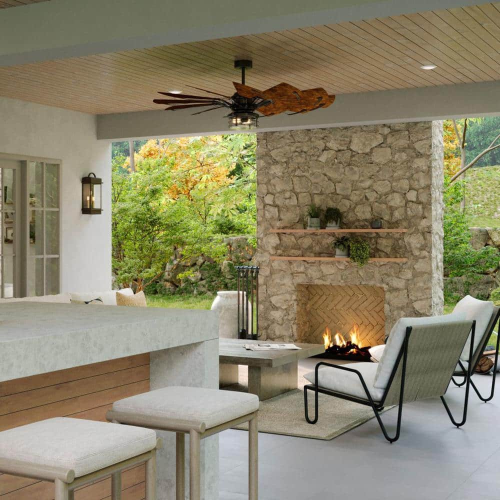 Springer II 60" Bronze Windmill Ceiling Fan with Remote