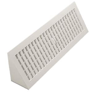 3-3/4 in. x 15 in. Plastic Baseboard Register in White