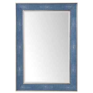 Element 27.5 in. W x 39.50 in. H Rectangular Framed Wall Mirror in Delft Blue
