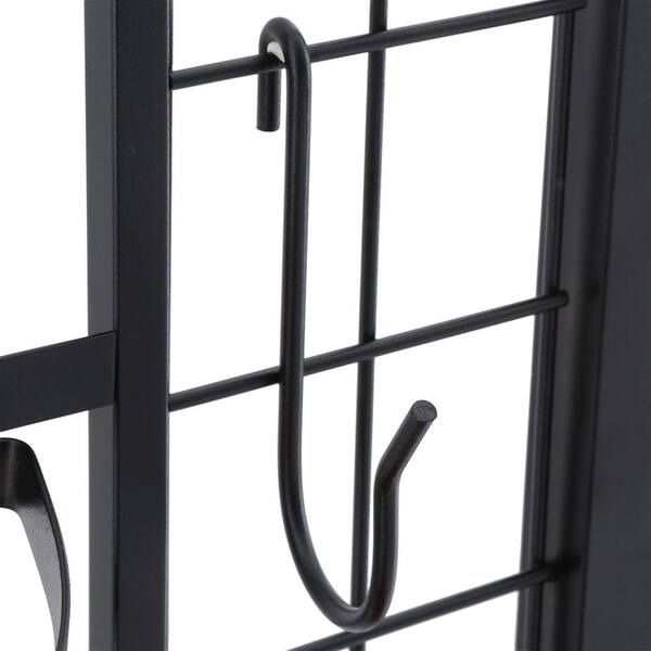 Unbranded - Dome Steel 26 in. W Baker's Rack with Wine Storage in Black