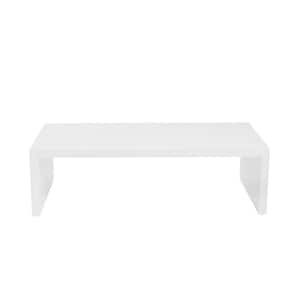 Mariana 47.25 in. Rectangle Manufactured Wood White Coffee Table