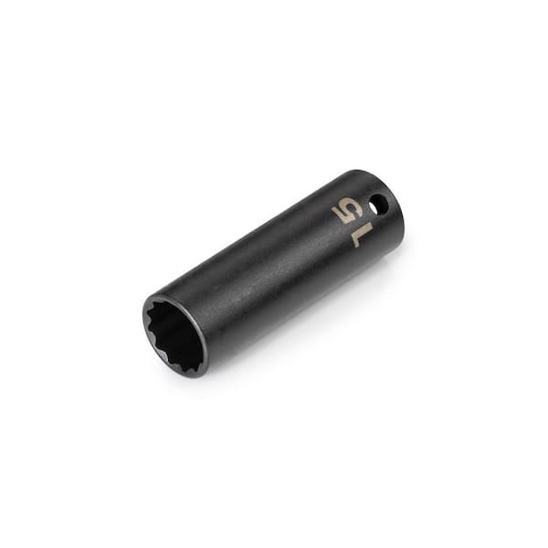 TEKTON 3/8 in. Drive x 15 mm Deep 12-Point Impact Socket