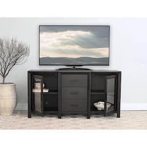 Cole Dark Brown TV Stand fits TVs up to 50 to 55 in.