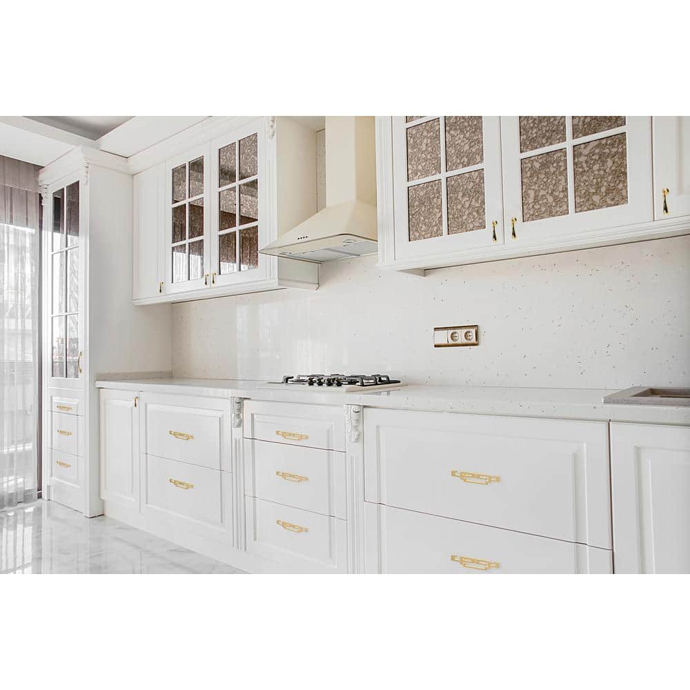 Polished Gold Modern Drop Bail Cabinet Pull Handle