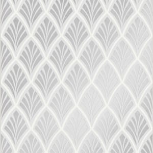 Florin Silver Unpasted Removable Strippable Wallpaper