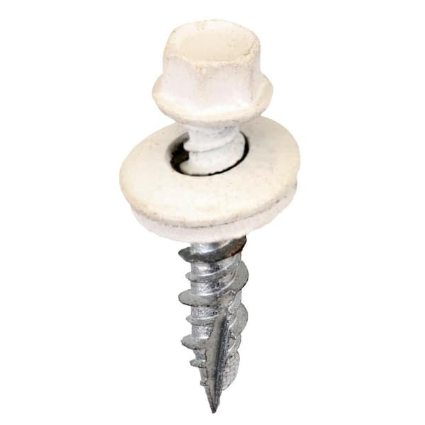 Acorn Hardware # 9 X 1 inch White Hex Metal to Wood Screws (Bag of 250)