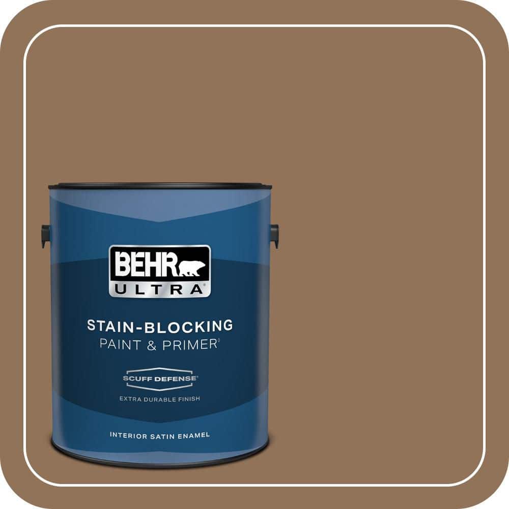 1 gal. #PMD-107 Shaved Chocolate Extra Durable Satin Enamel Interior Paint & Primer price history on PriceWatchPro