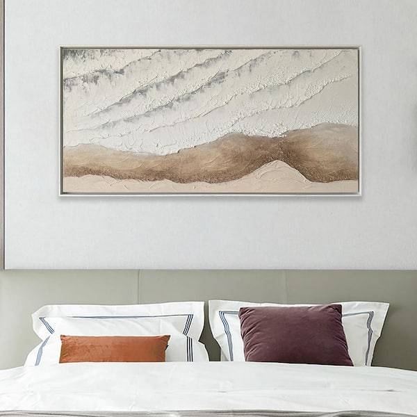"Drift" Framed Abstract Wall Art Print Hand Painted 30 in. x 36 in.