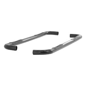 3-Inch Round Black Steel Nerf Bars, No-Drill, Select Chevrolet Silverado, GMC Sierra 1500, 2500, 3500 HD