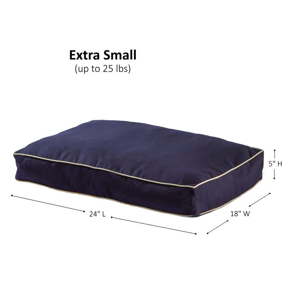 Extra Small Navy Outdoor Chew Resistant Dog Bed
