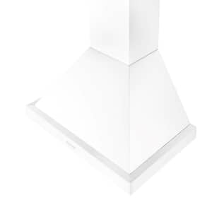 48 in. 1000 CFM Ducted Wall Mounted Ventilation Hood in White with Lights