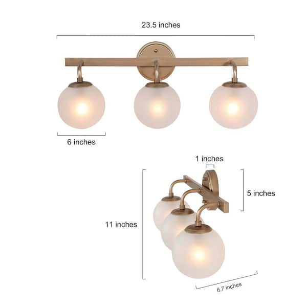 Frosted globe online vanity light