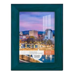 Woodgrain 3.5 in. x 5 in. Ocean Blue Picture Frame