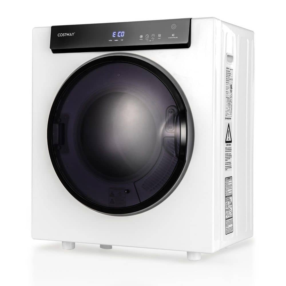 1400-Watt Tumble Compact Laundry Electric Dryer Stainless Steel Tub 8.8 lbs./2.6 cu.ft in White