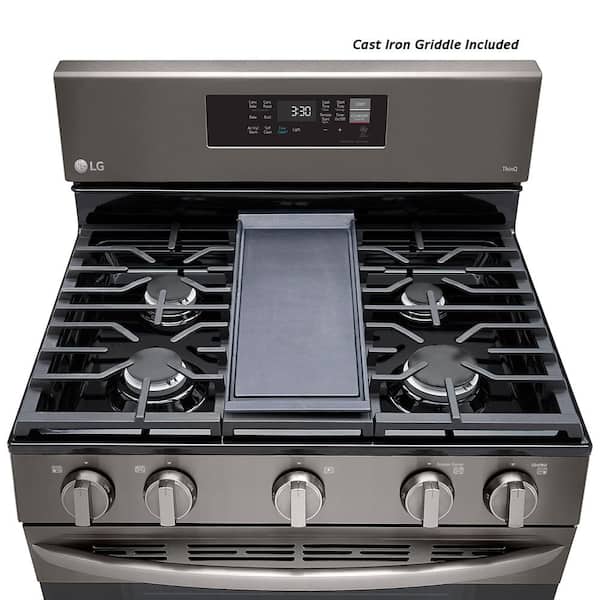 https://images.thdstatic.com/productImages/f9d99356-5ad4-46cb-ae51-7cb3325e21a5/svn/printproof-black-stainless-steel-lg-single-oven-gas-ranges-lrgl5823d-d4_600.jpg